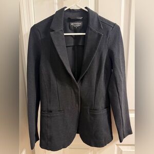 Athleta Venice Black Gray Heather Blazer Jacket size 6